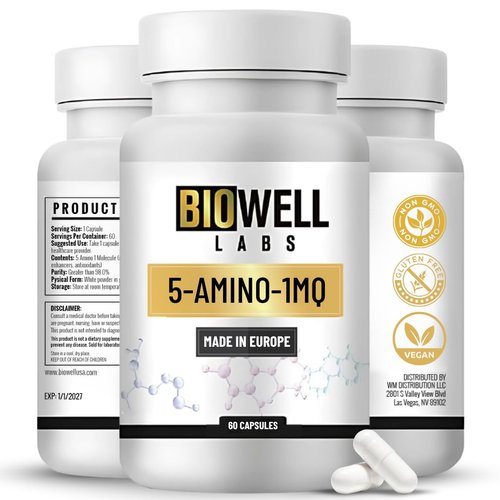 BioWell Labs 5A-1-Molecule (5 Amino 1mq) 50mg – Pure NNMT Inhibitor Peptide Supplement – High-Purity 60 Capsules – Supports Cellular Metabolism