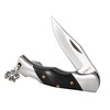 EZKIT Folding Pocket Knife with Back Lock, 2in Stainless Blade and Wood Handle, 4.8in Total Length, Compact EDC Gear