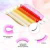 Beauty7 Colored Lash Extensions Rainbow Lashes Classic Lashes 12 Colors Lashes D+ Curl 0.05mm Thickness 13mm Dramatic Eyelashes Ombre Lash Extensions