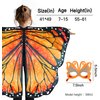 D.Q.Z Double-Sided Fairy Butterfly-Wings Costume for Girls Kids Dress-Up Halloween Costumes Mask Headband as Gifts (Orange)
