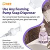 Dazz Foaming Hand Soap Starter Kit Eco Friendly Refillable Foam Hand Wash - Includes 2 Refill Packets + 8.5oz Foam Hand Soap Pump - Lavender-Lemon Scent - Fits All Glass Foaming Pumpers