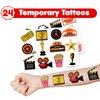 48 Movie Night 24PCS Movie Night Temporary Tattoos Sticker 24PCS Slap Bracelets Perfect for Themed Birthday Party Favors Baby Showers or Classroom Rewards Ideal Decor and Gifts for Girls and Boys