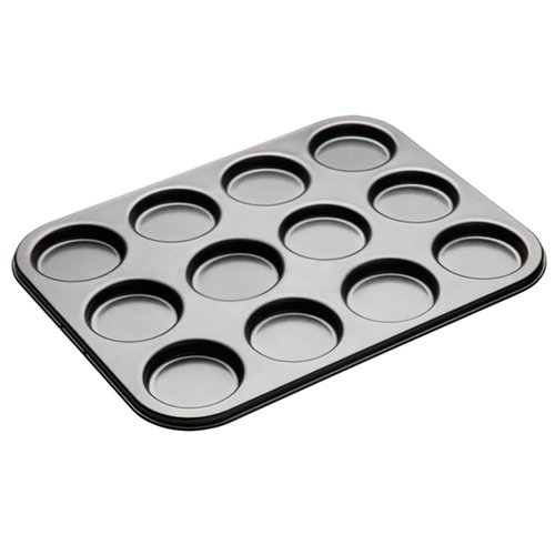 MasterClass KCMCHB82 Macaron Baking Tray/Whoopie Pie Tin with PFOA Non Stick, 24 Holes, Robust 1 mm Carbon Steel, 35 x 27 cm, Grey