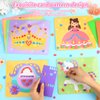 Naozinebi Unicorns & Princesses Foam Sticker Art Craft Kit Geometry Shapes EVA Foam Stickers for Boys Girls Kids DIY Creative Home School Art Class Supplies