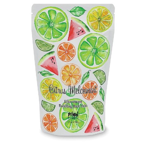 Primal Elements Bubbling Bath Salts, Cirtus Melonmint, 12 Ounce