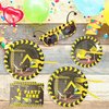 96pcs Construction Birthday Party Supplies Construction Theme Paper Plates and Napkins Construction Truck Decorations for Boys Kids Tractor Dump Digger Vehicle Themed Party Favors, Serve 24