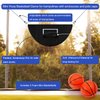 Trampoline Basketball Hoop, Breakaway Rim for Dunking Trampoline Basketball Attachment with Mini Basketballs Trampoline Accessory for Kids Adults Indoor Outdoor Use (Black)
