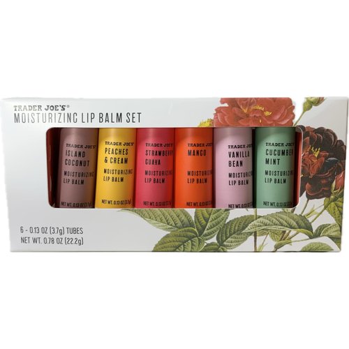 Trader Joe's Moisturizing Lip Balm Set 6-0.13 OZ (3.7g) Tubes