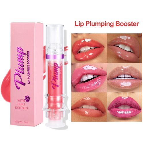 Melemando Lip Plumper 6 Colors Moisturizing Glossy Plumping Lip Gloss Long Lasting Hydrating Natural Lip Plumper for Women Girls (Color 01)