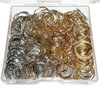 200 PCS Hair Braid Rings Hair Hoops Braid Hair Clip Accessories for Women and Girls Dreadlocks, 2 Color(Gold and Sliver)