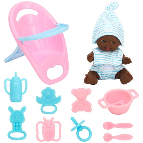ONEST 11 Pieces 5 Inch Dolls with Accessories Cute Baby Dolls Mini Dolls with Clothes Mini Baby Dolls with Doll Accessories