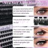 Lash Extension Kit Anforlin Fluffy Eyelash Extension Kit with 210PCS 80D+100D 8-16mm Lash Clusters, Lash Bond&Seal and Lashes Tweezers DIY Individual Eyelashes Kit for Beginner DIY at Home