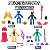 Zing StikBot Legendz Series 1 - Includes Valor, Ruebell, Dominus and Raze Oni - Collectible Action Figures and Accessories, Stop Motion Animation, Ages 4 and Up