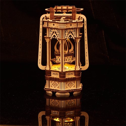 bennama 3D Wooden Puzzles Medieval Style Vintage Lantern Model Kits Includes Light Source, Brainteaser and Puzzle for Christmas/Birthday,Gifts for Adults and Teens to Build Combination