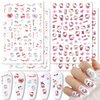 Cute Nail Art Stickers Decals Cartoon Nail Decals 3D Self Adhesive Nail Art Supplies Cute Cat Nail Stickers for Women Girls Cute Cartoon Nail Decoration Charms 4 Sheets Designer Nail Stickers