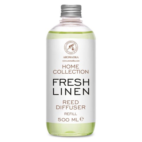 Reed Diffuser Refill Fresh Linen 17.0 Fl Oz (500ml) - Room Diffuser Refill - Home Fragrance - Scented Diffuser - Fresh Aroma - Room Fragrance - Fresh Linen Scent - Room Freshener