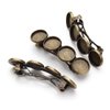 EXCEART Snap Hair Clips 5 Pcs Bronze Hair Clip Round Settings Blank Hairgrip Base Trays Bobby Hair Barrette Bezel Holder For DIY Headdress Jewelry Making Accessories 12mm Metal Hair Clips