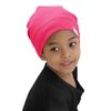 ELIHAIR 2pc Kids Sleep Bonnet Hats for Night Sleeping Cap Silky Lined Satin Bonnet with Adjustable Elastic Band for Teens Toddler Child Natural Curly Frizzy Hair Cover(Hot Roses and Blue Black)