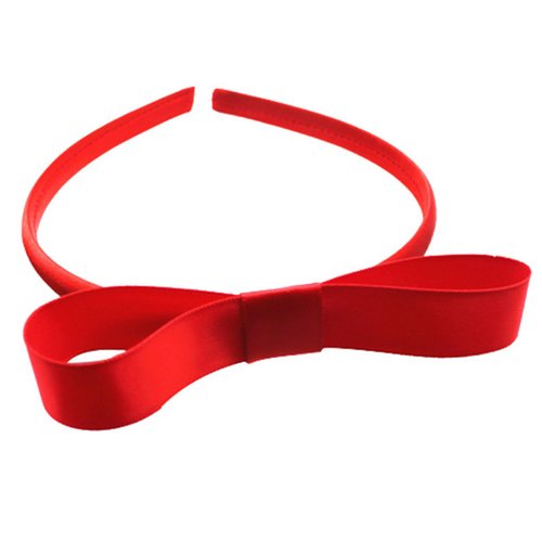 Spenlly 2Pcs Bow Headbands for Women Girls, Cute Hair Bow Hairband Headwear Cosplay Halloween Party Hair Accessories (A-Black Red, One Size)