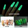 Fokostar Glow in the Dark Nail Gel Polish Translucent Color Changing, 0.5 fl oz Nail Art Neon Top Coat for Women