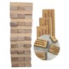 Ice Breaker Questions Wood Balance Stacking Blocks Game - Get to Know Each Other Family Night Games Tumbling Tower - Icebreaker Conversation Starters