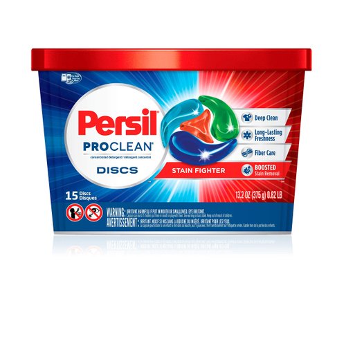 Persil Discs Laundry Detergent Pacs, Stain Fighter, 15 Count