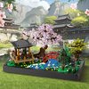 PQKIE Cherry Blossom Tree Building Set,2280 Pcs Japanese Sakura Tree House Pond Building Kit,STEM Cherry Bonsai Tree Building Set, Flower House Micro Blocks Toys, Christmas Gifts for Adults,Kids 8-14+