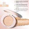 UCANBE 2-in-1 Pressed Face Powder & Foundation Makeup, Matte Oil Control Flawless Setting Powder, Korean Makeup,Waterproof Long Lasting Finishing Powder (Fair)