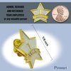 PinMart Year Service Award STAR Lapel Pin – Gold- & Silver-Plated Metal Workplace Reward Pin – 1-30 Years of Service Star Pins for Long Standing Employees or Volunteers