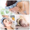 Ztomine Spa Headbands for Washing Face or Facial, Set of 2 Skincare Headbands, Terry Cloth Headband Face Wash Headband Combo Pack - Puffy Makeup Headbands for Face Washing, Mask(beige + turquoise)