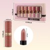AFGHOUZ 6 Colors Matte Lipstick Set, Matte Nude Red Lipsticks For Women, Smooth Velvet Lip Stick Long Lasting, Pigmented Lip Makeup Kit