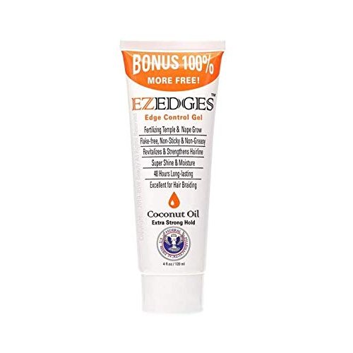 EZEDGES EDGE CONTROL GEL Extra Strong Hold (Coconut Oil), 4 oz