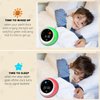 Kids Alarm Clock, Ok to Wake clock, Red Light Green Light alarm clock for Clock sleep training, with sun and star design, built-in sound machine, night light, nap timer,specially designed for children