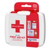 J&J Red Cross First Aid To Go Mini Portable Emergency Wound Care Travel Kit with Adhesive Bandages, Gauze Pads & Wipes for Purse, Backpack, Gym Bag, Car or Luggage, 12 Count
