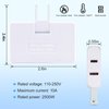 3 Pack AC Flat Wall Outlet Extender Flat Plug Adapter Outlet, Fold-Able 3 Way Wall Adapter Mani Plug for Home and Travel (White)