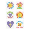 Fun Express - He Lives Glitter Tattoo Asst for Easter - Apparel Accessories - Temporary Tattoos - Glitter Tattoos - Easter - 72 Pieces