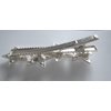 Generic Silver and light gold tone crystal stars alligator hair clip for fine thin hair