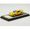 RX-7 (FD3S) RHD (Right Hand Drive) Yellow RedSuns with Keisuke Takahashi Driver Figure (Version 2) "Initial D (1995-2013) Manga 1/64 Diecast Model Car by Hobby Japan HJ645007DA