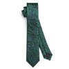 Enlision Green Paisley Tie Boys Necktie Pocket Square Set Forest Hunter Children Tie for Boy Classic Formal Navy Neck Strap Tie for Kids Party School
