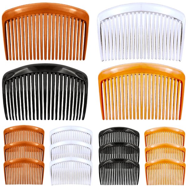 16 Pieces Hair Comb French Hair Side Combs Set Lightweight Plastic 23 Teeth Twist Comb Hair Clips for Women Girls Hairstyle Accessories (Classic)