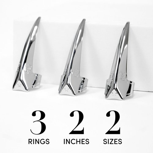 The Hair Shop Pinky Hair Parting Tool - Adjustable Hair Sectioning Ring for Braiding, Weaving, Balayage, Highlights, and Quick Installation of 100% Remy Human Hair Extensions (3 Pack) (Regular)