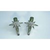Generic Two small tiny silver star crystal alligator hair clips fine hair