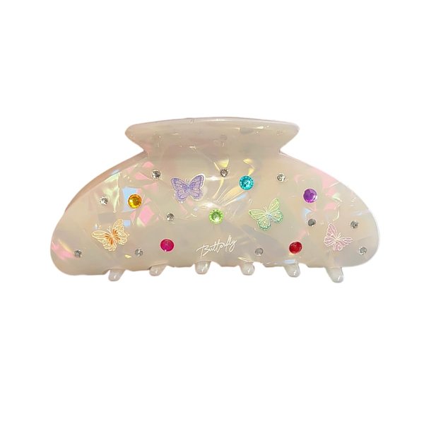 Colorful Butterfly Printing Hair Clip,Acetate Claw Clip for Women,Women Hair Accessories