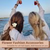 JOYRUBY Mini Flower Claw Clips for Thin Hair - 8PCS Cute Non-Slip Matte Hair Clips for Girls and Women