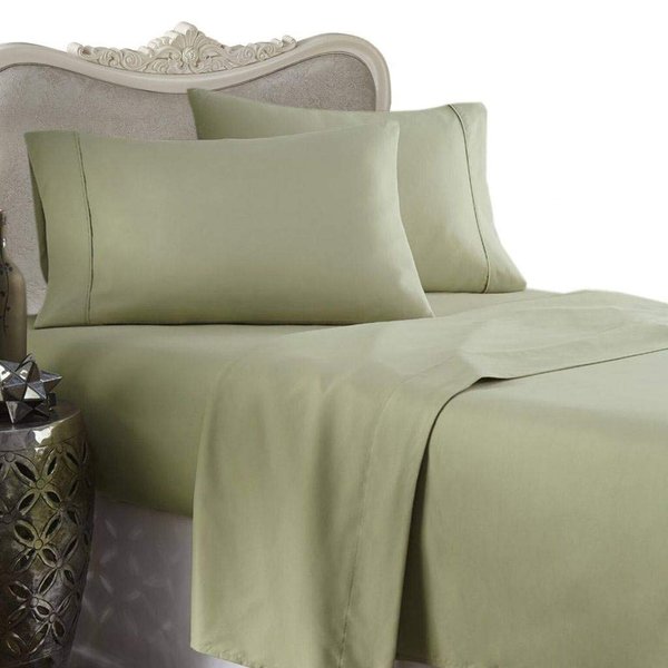 Luxurious Rayon from Bamboo Sheet Set - Queen Size Sage 300 Thread Count Rayon Sheet Set (Deep Pocket)