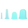 4pcs Silicone Gel Facial Cupping Set,Vacuum Massage Cup Kit,Vaccum Facial Massager Cupping Cup Face Lifting Firming Care for Body Face Neck Back Eye(Green)