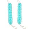 Long Stretch Back Sponge with Rope Handles Back Scrubber Bath Shower Mesh Sponge Exfoliating Body Scrub Stretch Braided Loofah for Men and Women(2-Pack,Green)