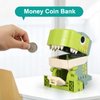 Auhora 2 in 1 Dinosaur Toys Building Block Birthday Piggy Bank for Kids 5 6 7 8 9 Years and Older, Money Coin Bank for Boys and Girls