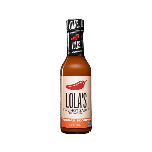 Lola's Fine Hot Sauce - Trinidad Scorpion | 5 Fl Oz | Signature Family Recipe | All-Natural, Gluten-Free, Keto | Perfect for Chili, Soups and Fish Tacos
