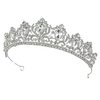 Samky Bride's Crystal Wedding Tiara Crown Bridal Rhinestone Headpiece Hair Accessories